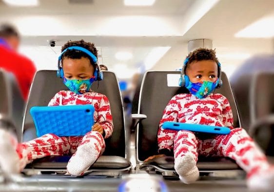 Traveling with Toddlers during covid_Kids at airport