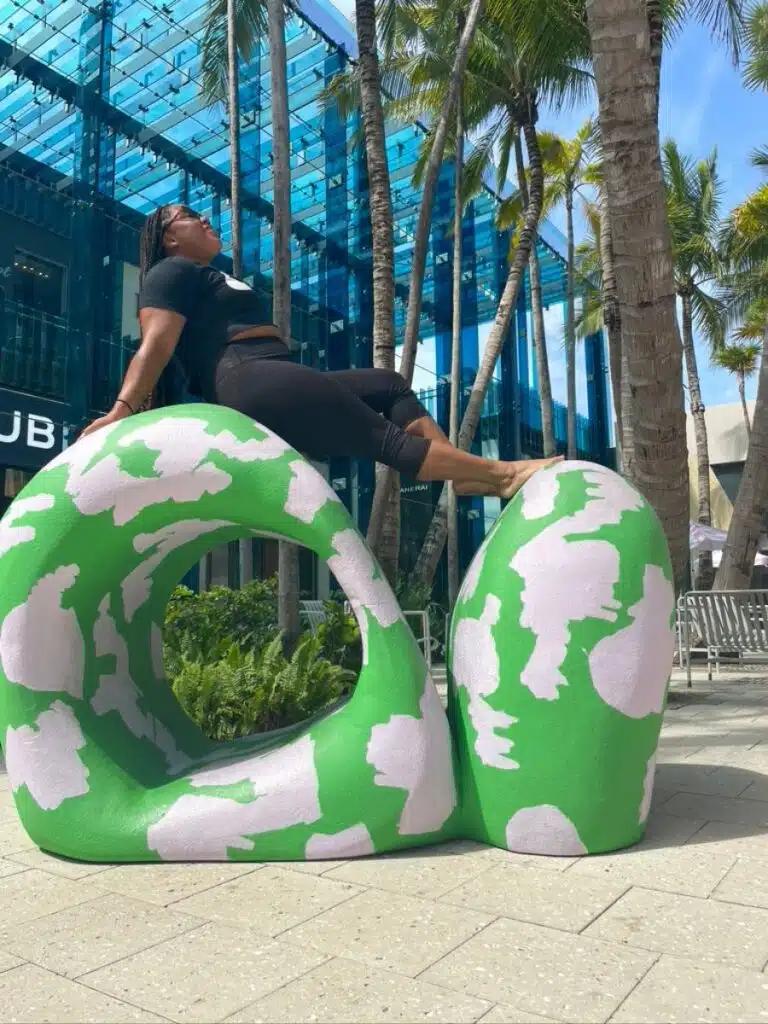 Women in Miami Fashion District- one of the best things to do in Miami in January