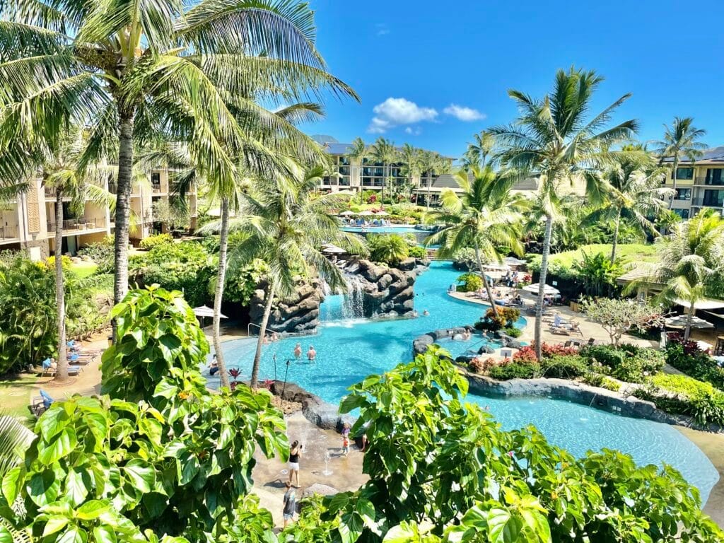 The largest pool in America, located at Koala Landing Poipu.