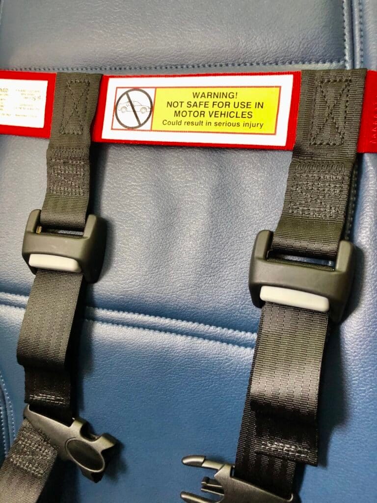 CARES Harness installed on an airplane 